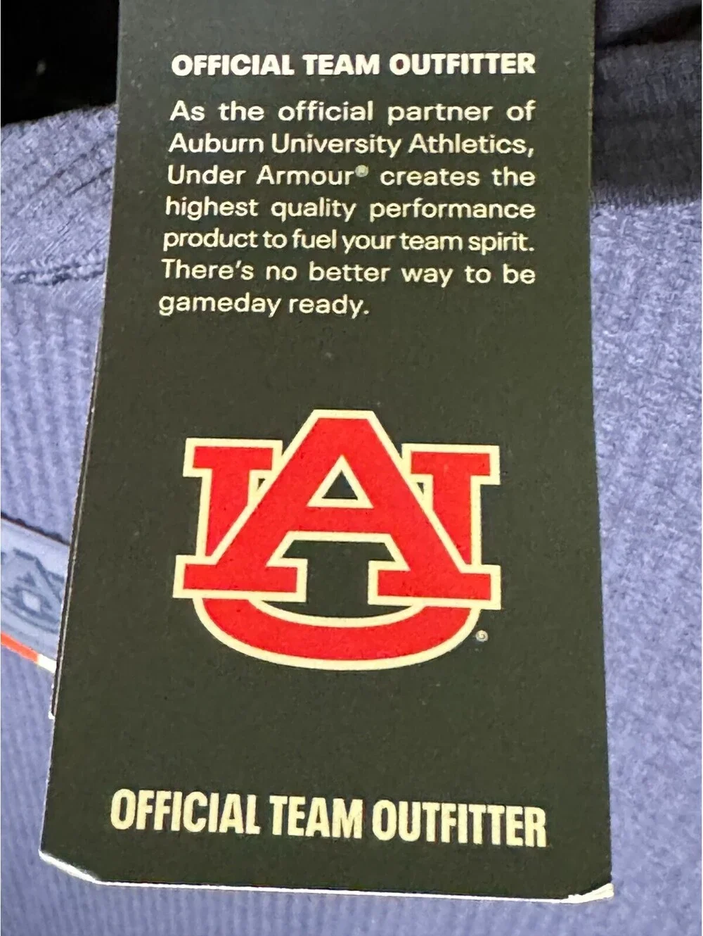 Under Armour Sideline Journey Rib Fleece Hoodie, Auburn U, Blue Size S NWT